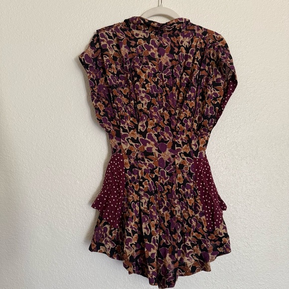 Free People Fiorella Flowy Romper in Midnight Combo - Picture 8 of 11